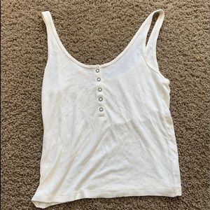 white/crepe american eagle soft and sexy tank top